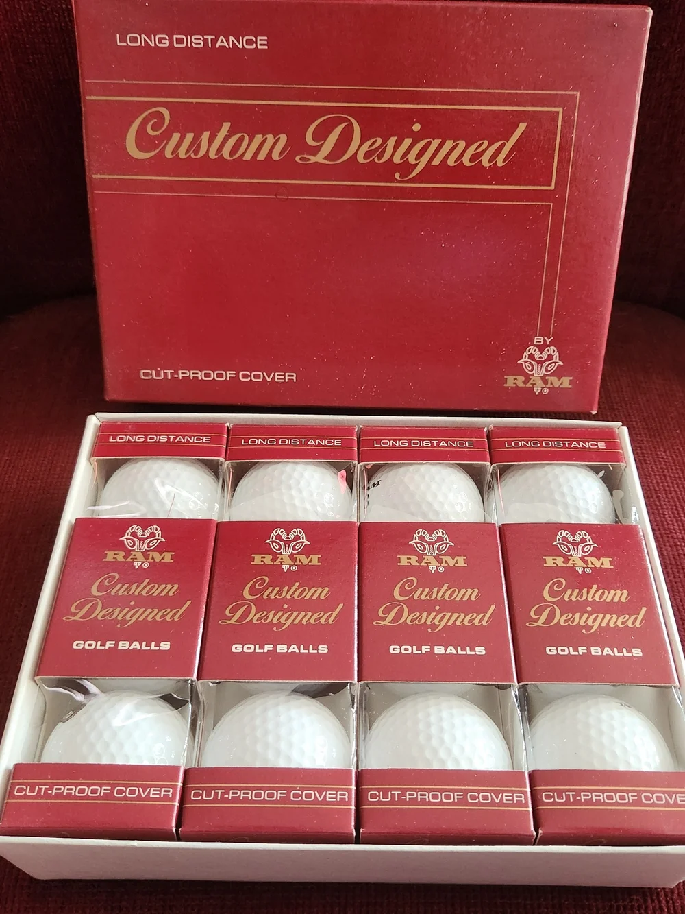 Logo golf ball advertising RED BARON Pizza Vintage Set Of 12 Advertising Promo